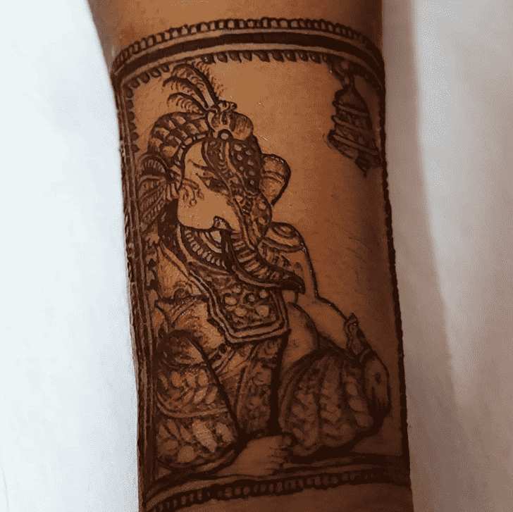 Good Looking Ganesh Henna Design