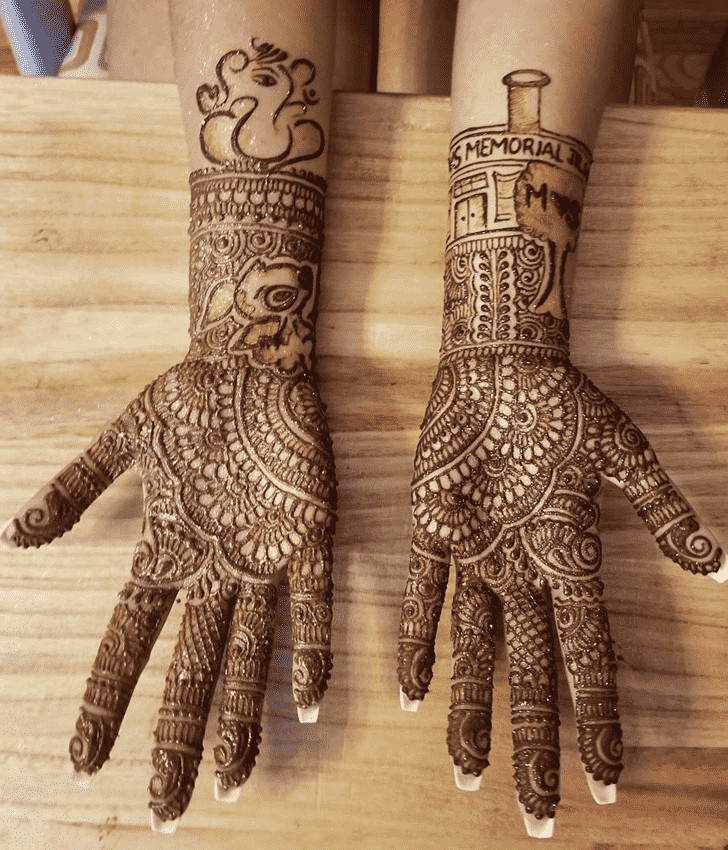 Magnetic Ganesh Henna Design