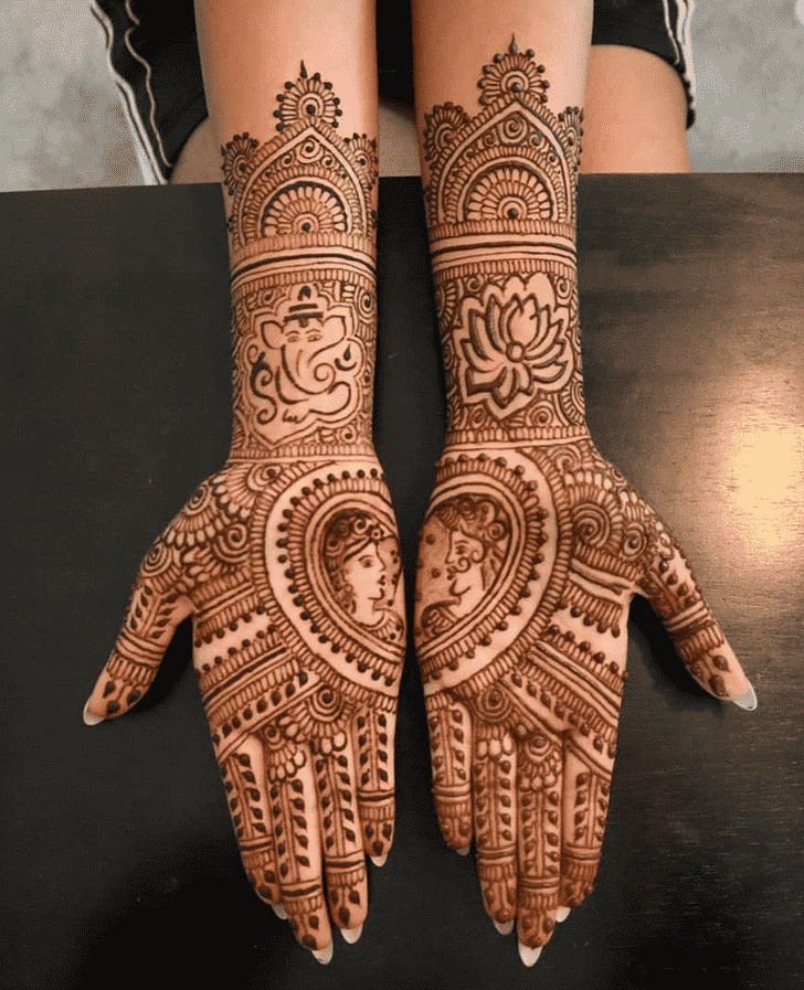 Nice Ganesh Henna Design