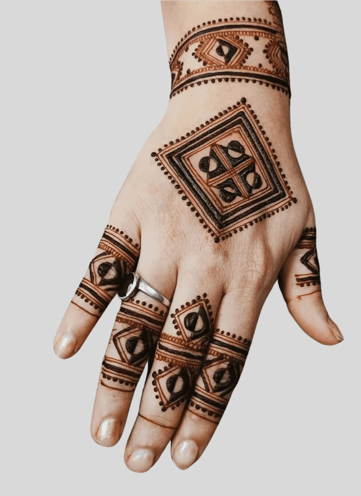 Comely Ganga Dussehral Henna Design