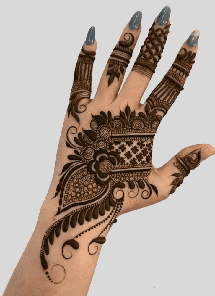 Delicate Ganga Dussehral Henna Design