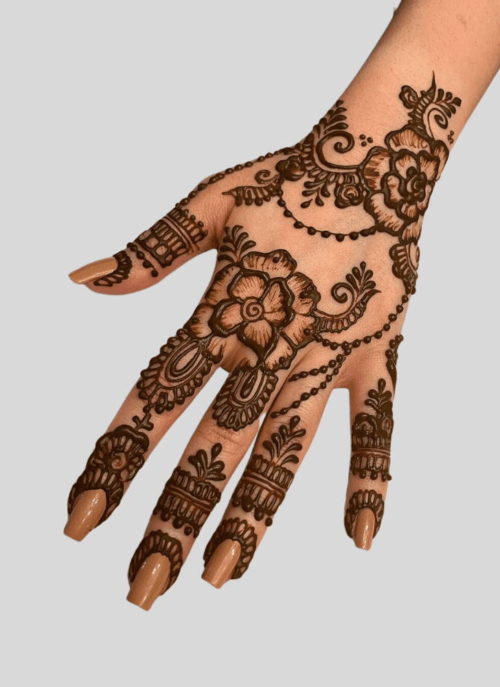 Elegant Ganga Dussehral Henna Design