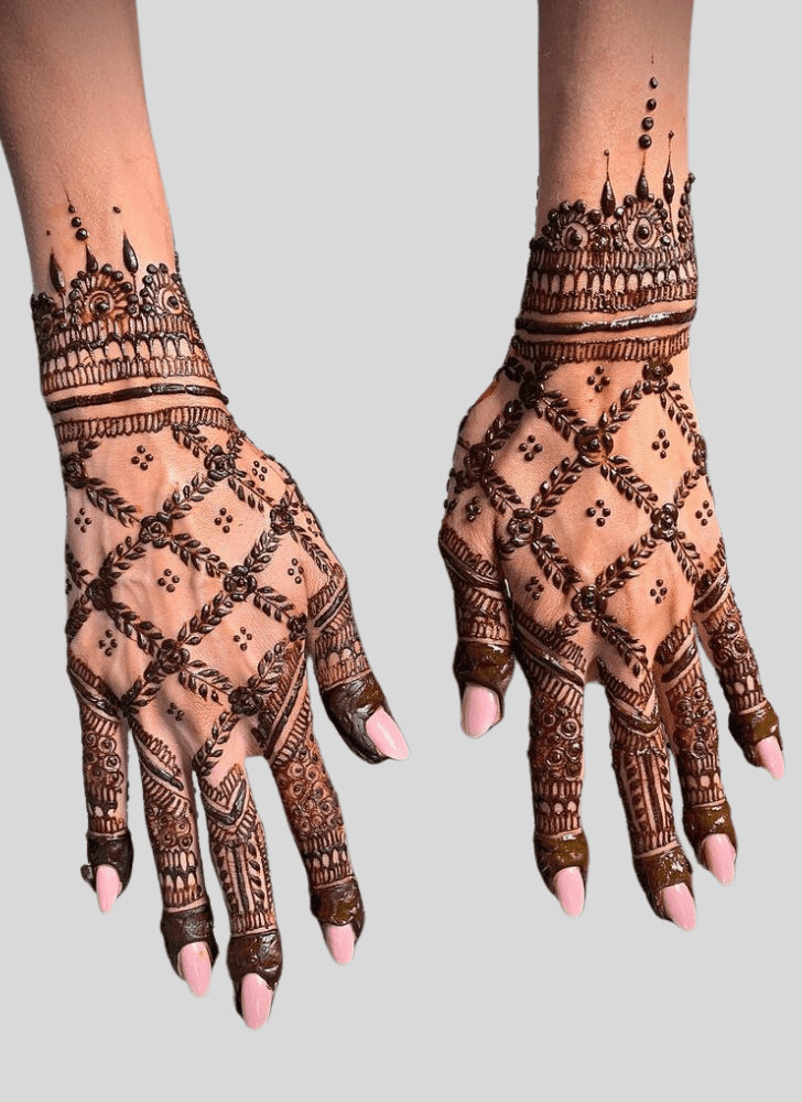 Exquisite Ganga Dussehral Henna Design
