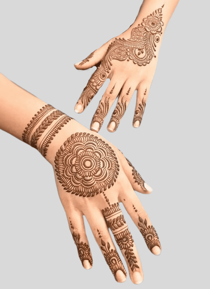 Graceful Ganga Dussehral Henna Design
