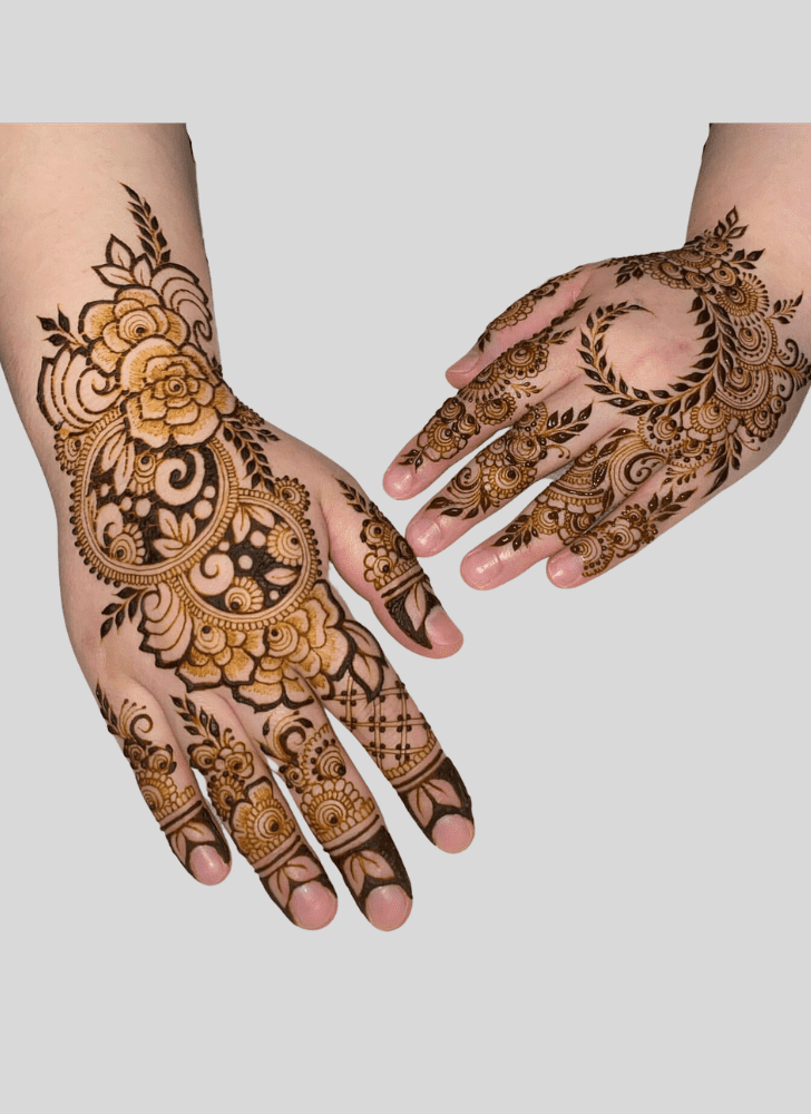 Pleasing Ganga Dussehral Henna Design