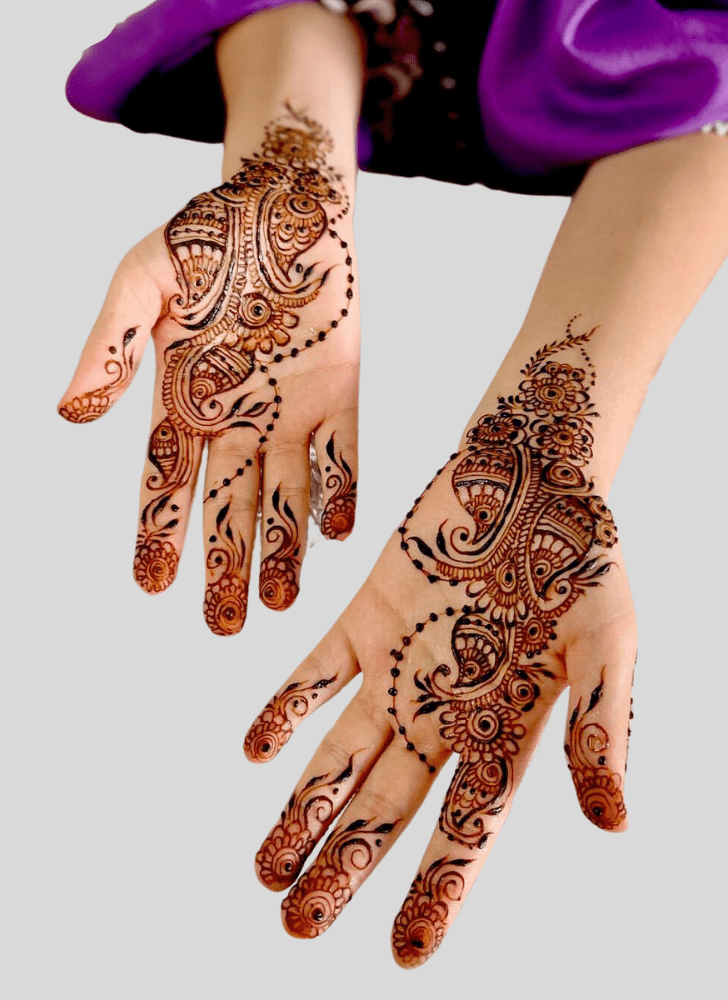 Radiant Ganga Dussehral Henna Design