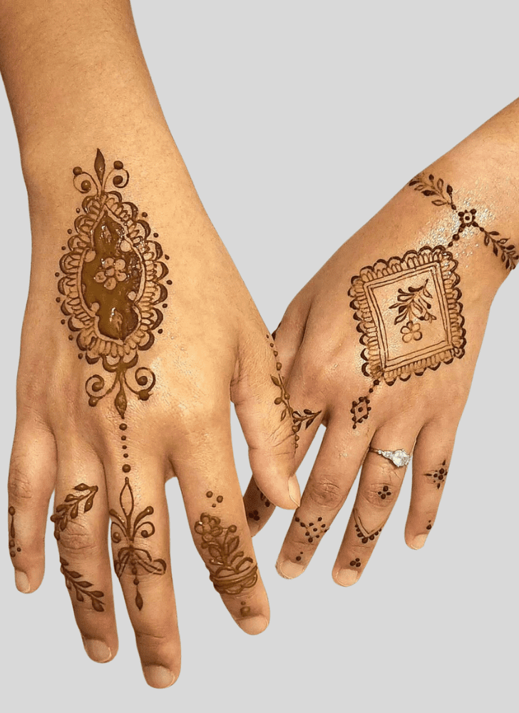 Angelic Gangaur Henna Design