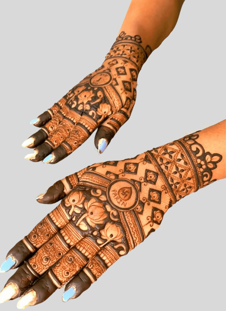 Charming Gangaur Henna Design