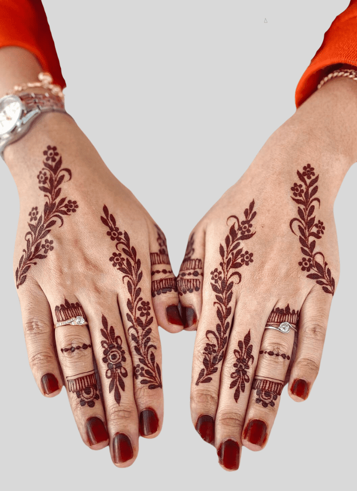 Delightful Gangaur Henna Design