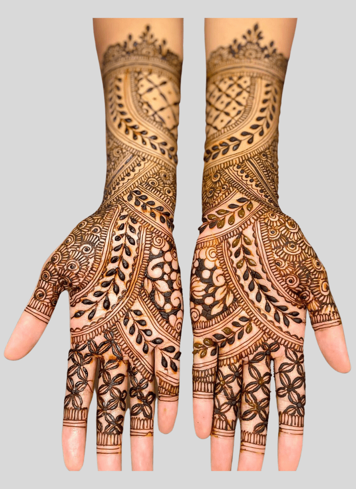Elegant Gangaur Henna Design
