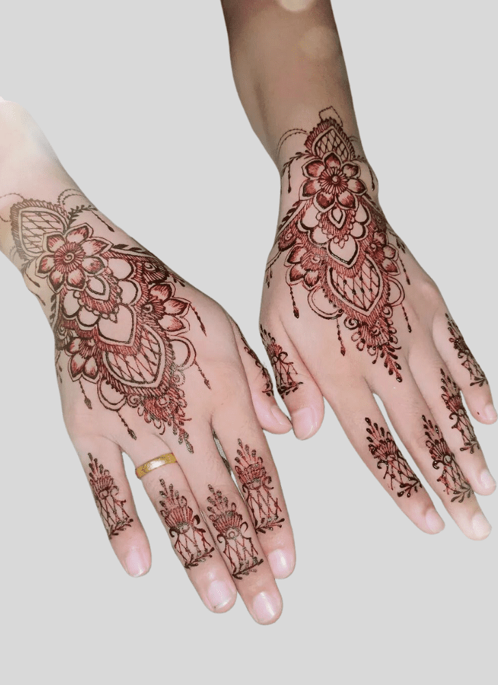 Exquisite Gangaur Henna Design