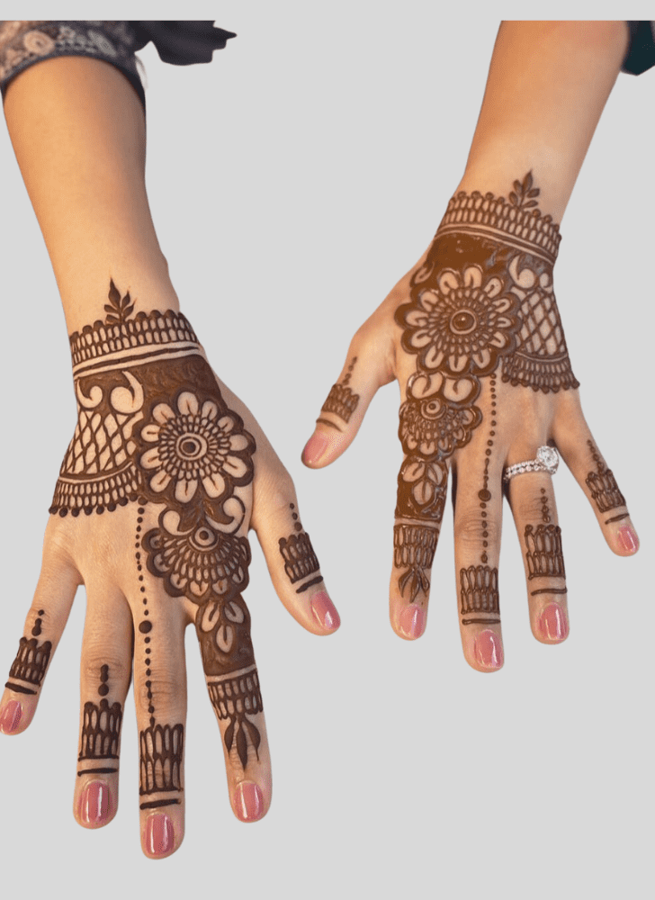 Fascinating Gangaur Henna Design