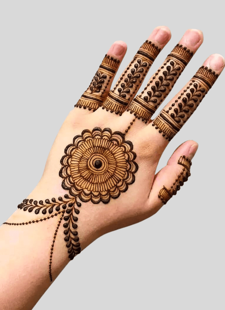 Refined Gangaur Henna Design