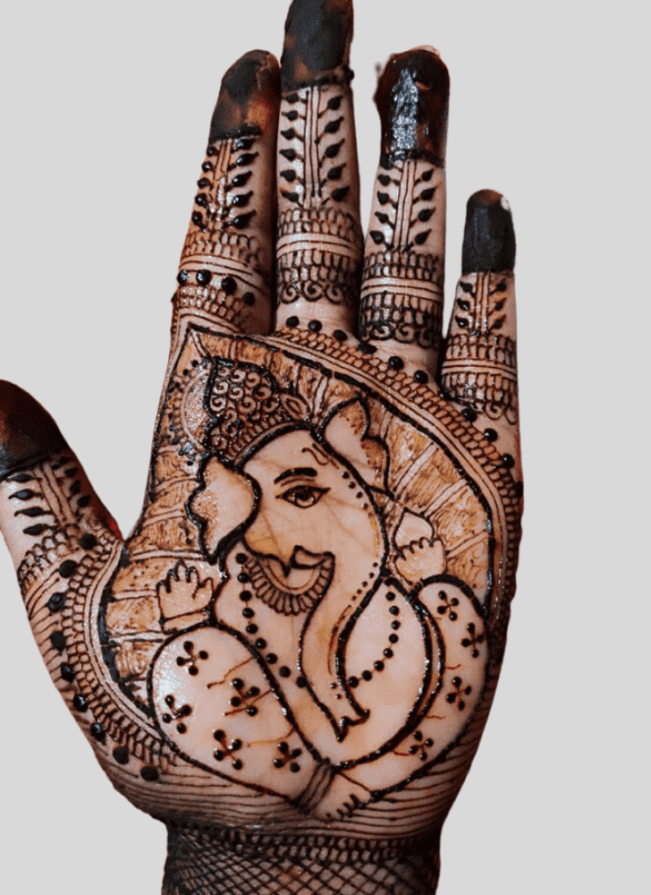 Appealing Ganpati Henna design