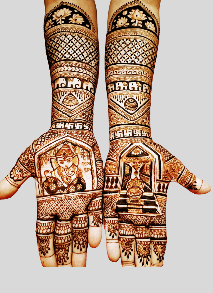 Delightful Ganpati Henna design