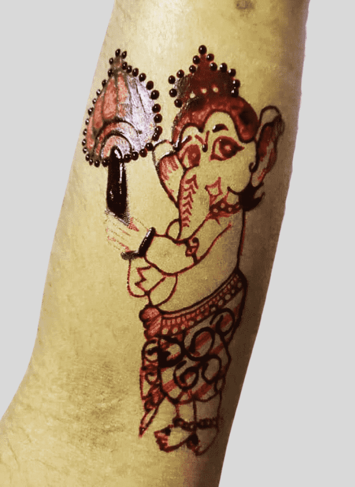 Enthralling Ganpati Henna design