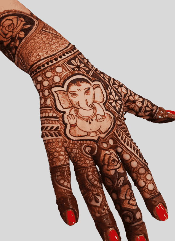 Graceful Ganpati Henna design
