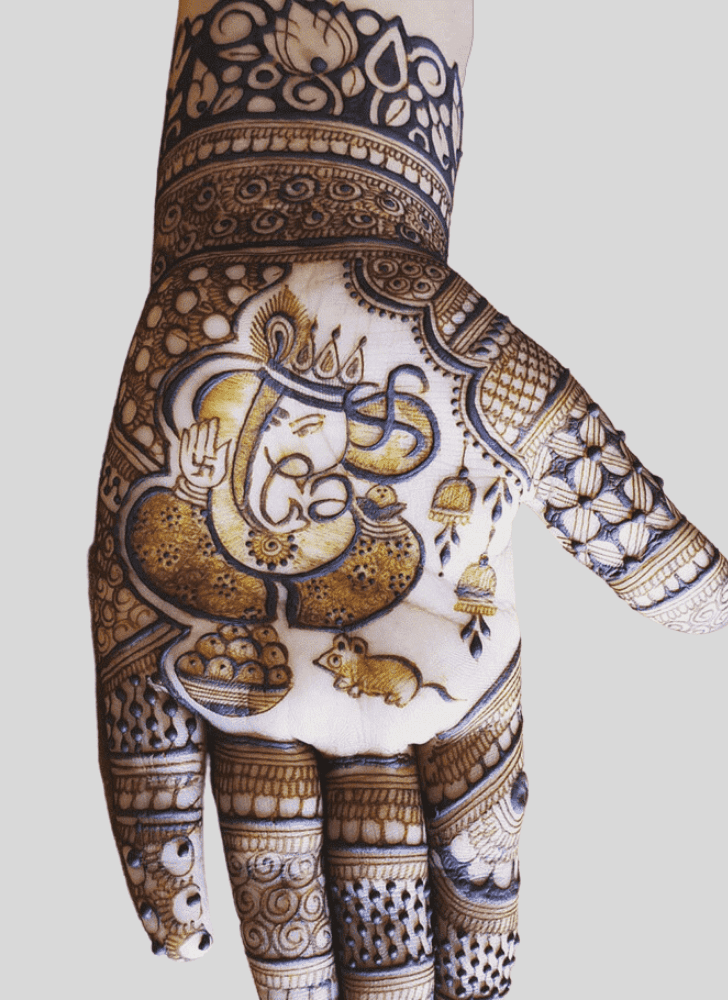 Grand Ganpati Henna design