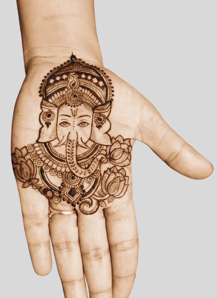 Ideal Ganpati Henna design