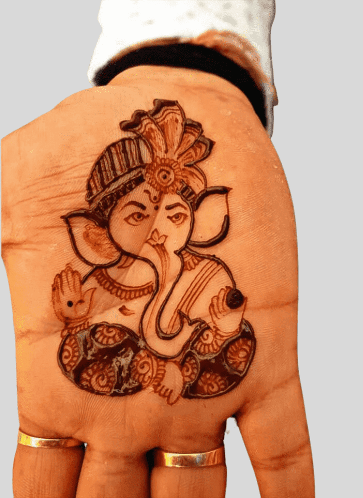 Magnificent Ganpati Henna design