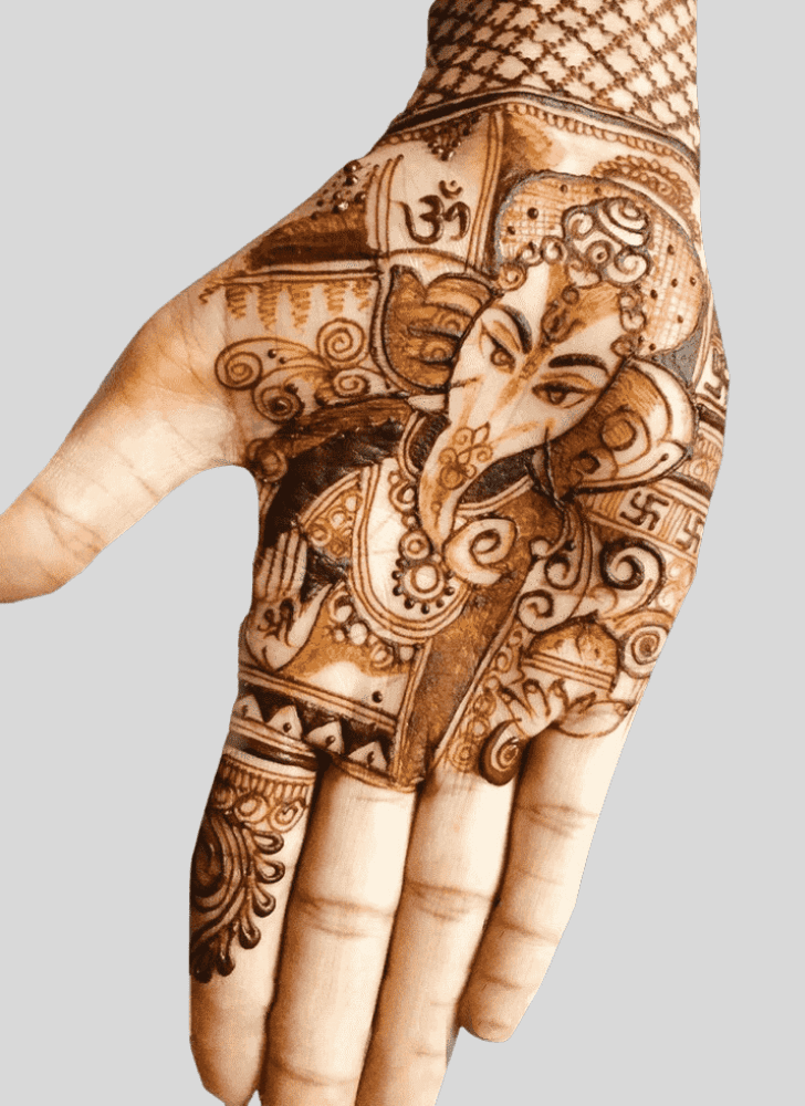 Mesmeric Ganpati Henna design