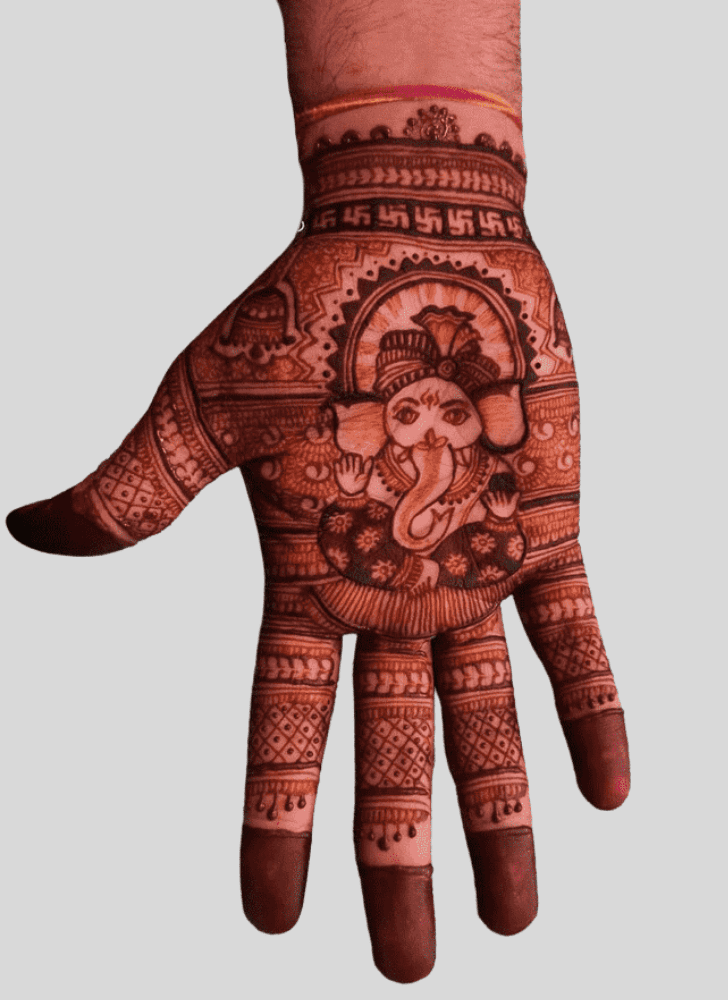 Shapely Ganpati Henna design