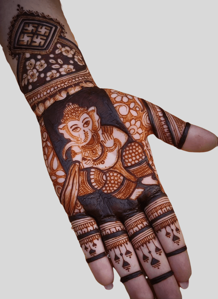 Stunning Ganpati Henna design