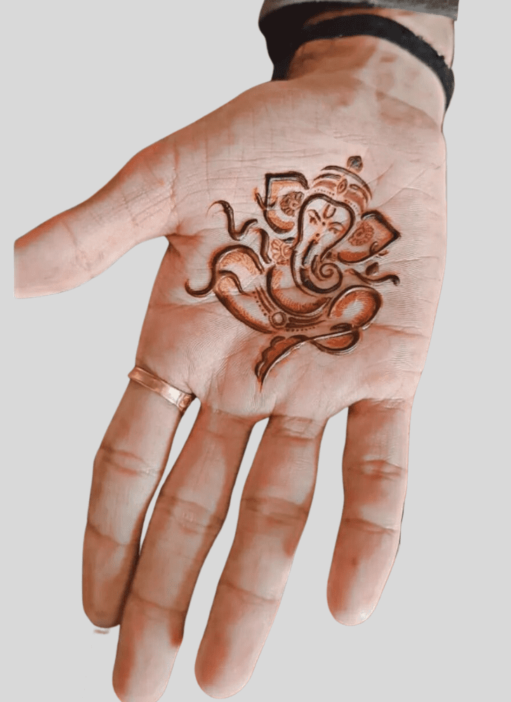 Superb Ganpati Henna design