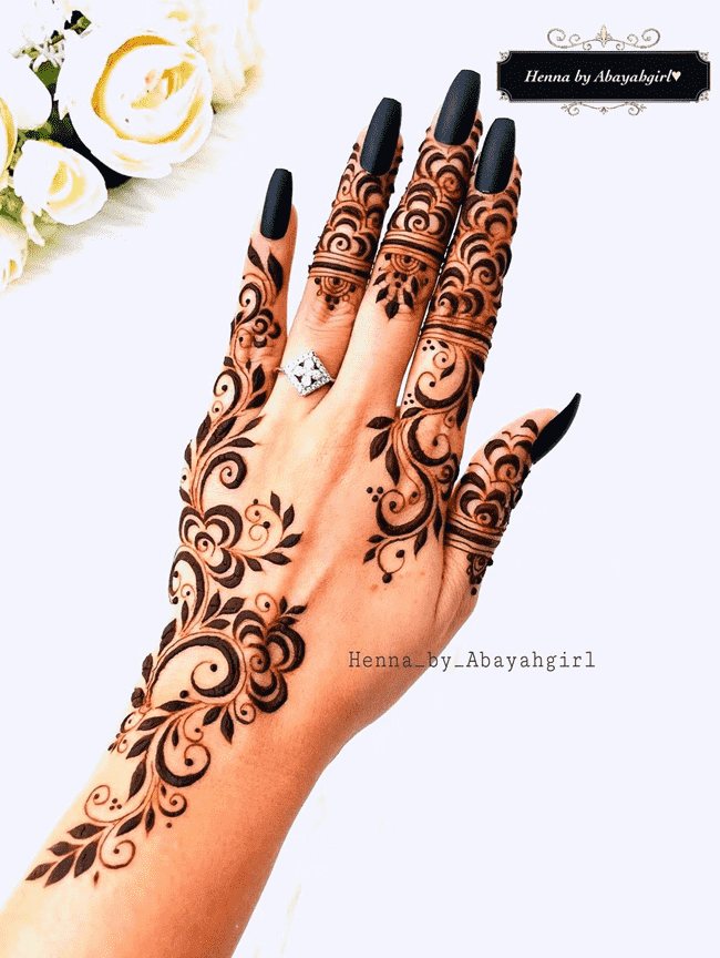 Pretty Ghazni Henna Design