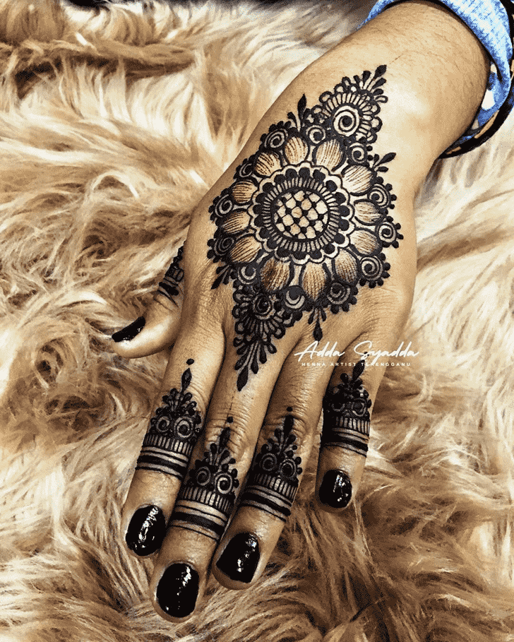 Arm Gol Tikki Henna Design