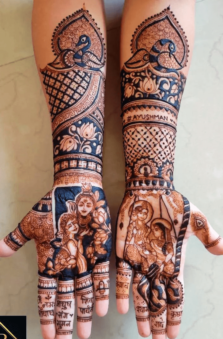 Delicate Graceful Full Arm  Henna Design