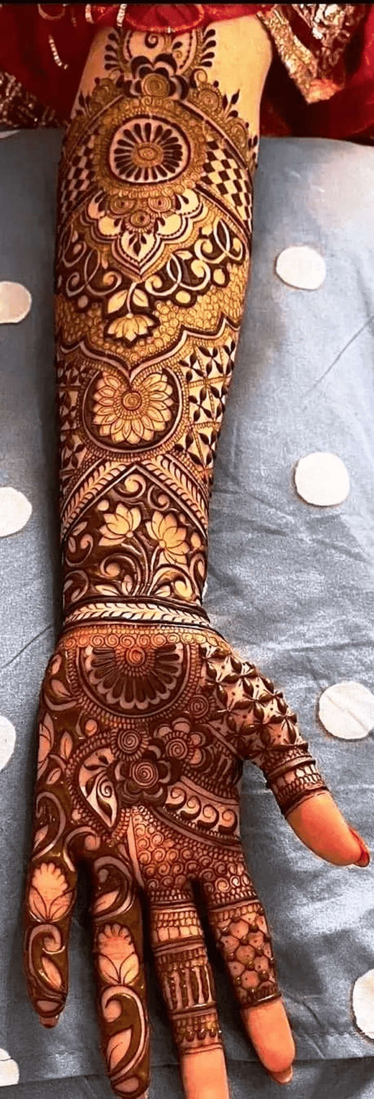 Elegant Graceful Full Arm  Henna Design