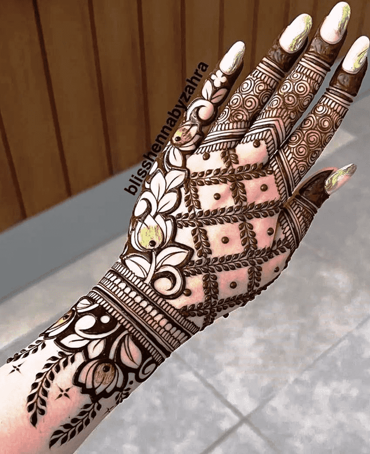 Fair Graceful Full Arm  Henna Design