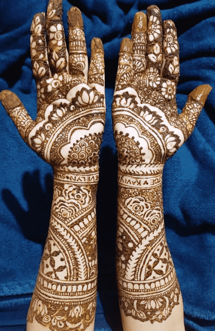 Resplendent Graceful Full Arm  Henna Design