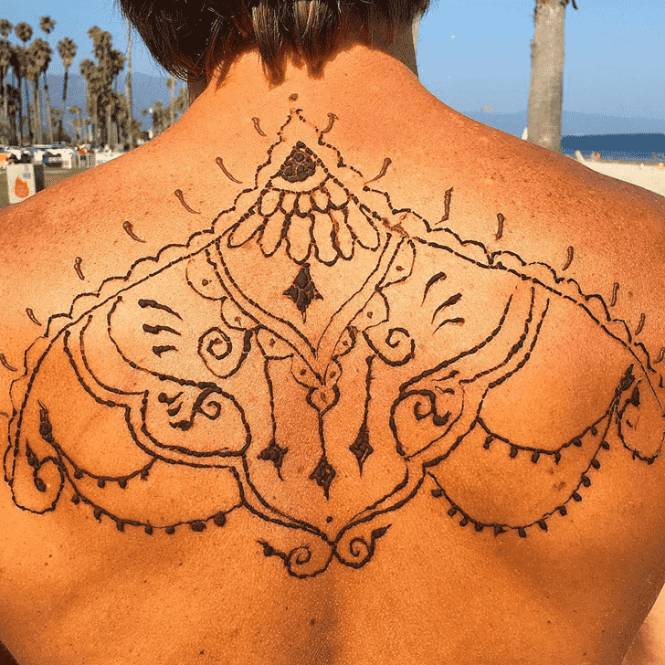 Adorable Groom Henna Design