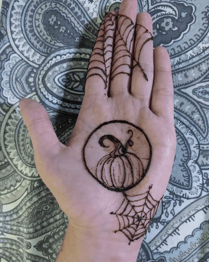 Enticing Halloween Henna Design