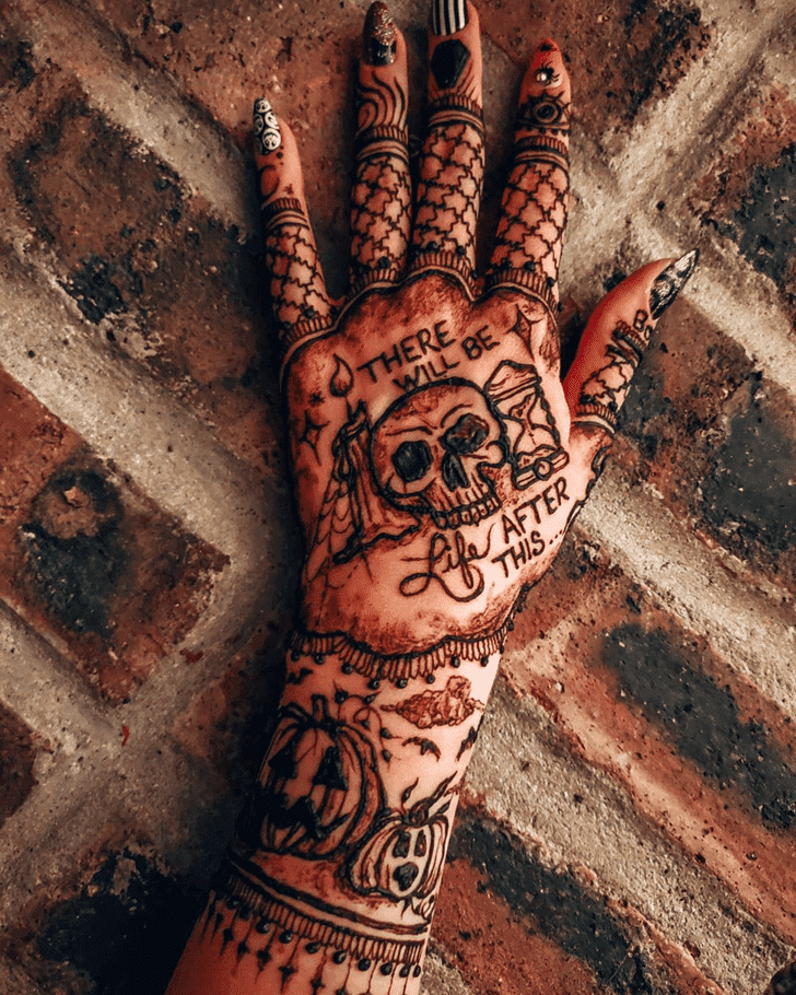 Ideal Halloween Henna Design