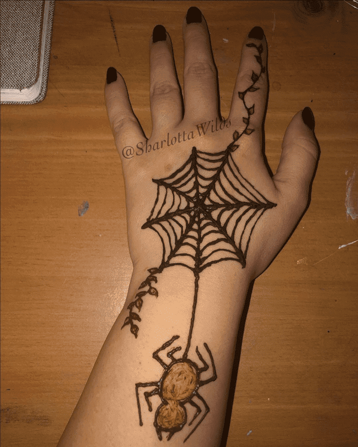 Radiant Halloween Henna Design