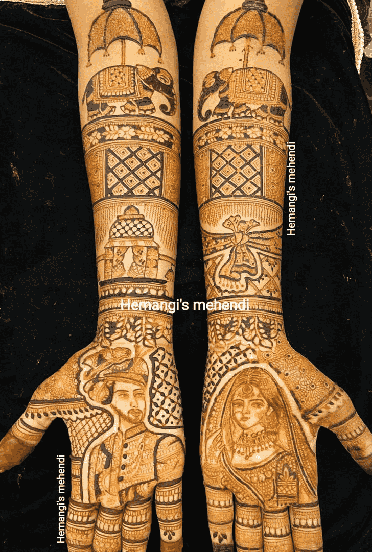 Pleasing Hand Henna Design
