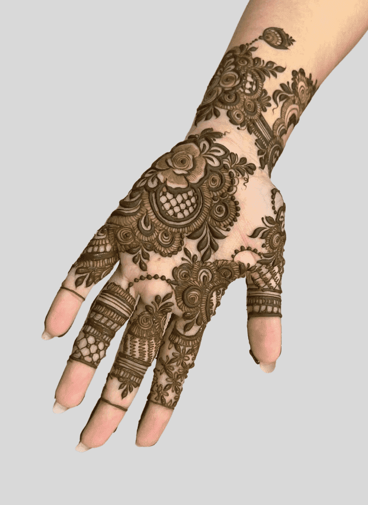 Delicate Hariyali Teej 2023 Henna Design