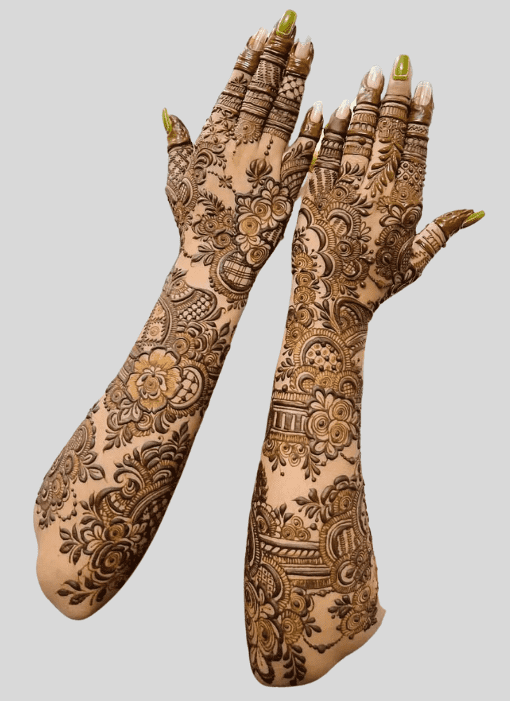 Mesmeric Hariyali Teej 2023 Henna Design