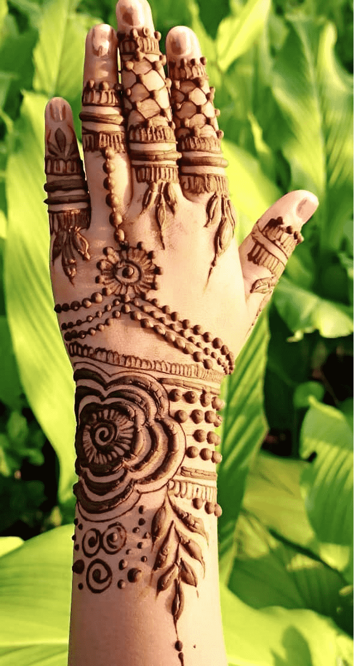 Adorable Hariyali Teej Henna Design