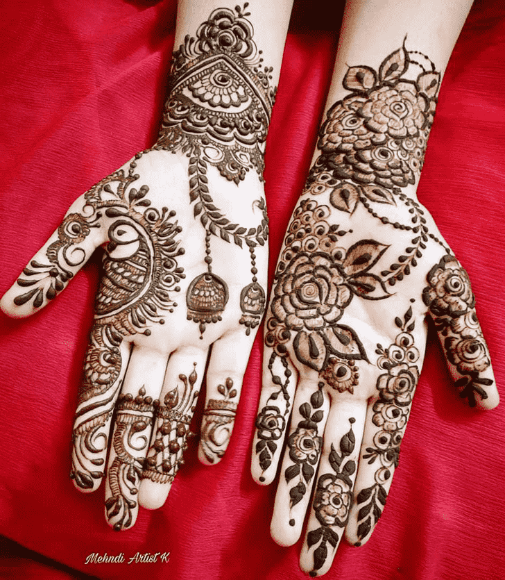 Excellent Hariyali Teej Henna Design