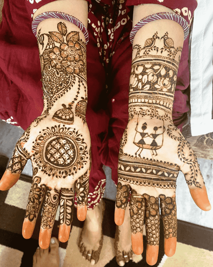 Ravishing Hariyali Teej Henna Design