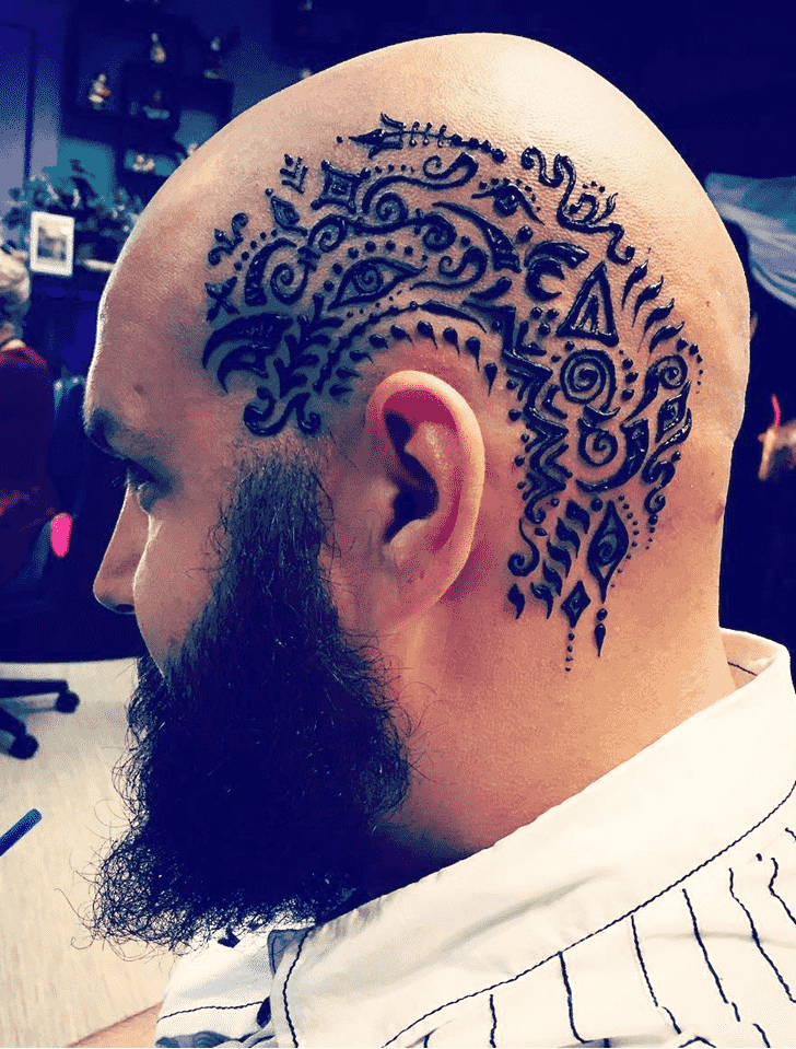 Appealing Head Henna design