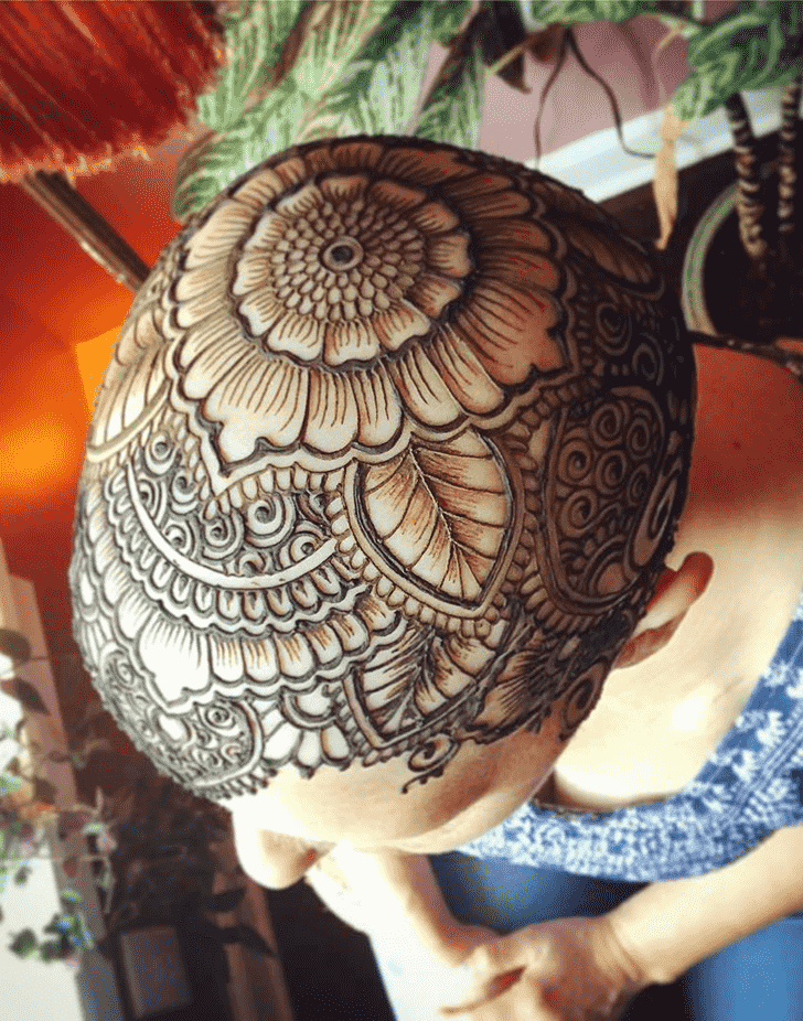 Bewitching Head Henna design