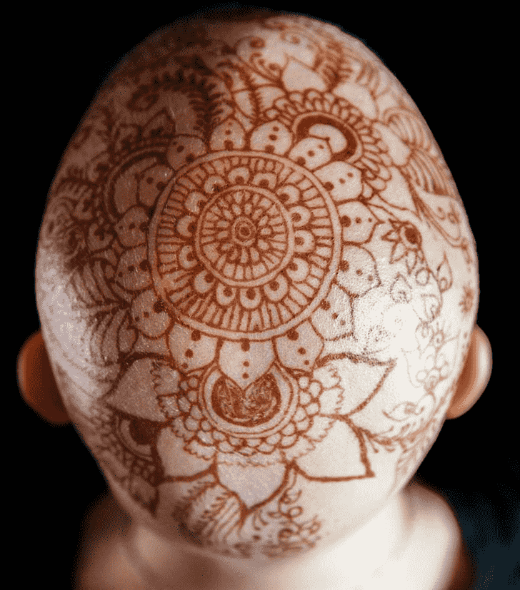 Delightful Head Henna design