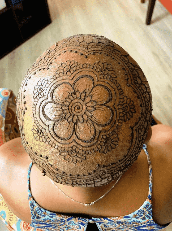 Elegant Head Henna design