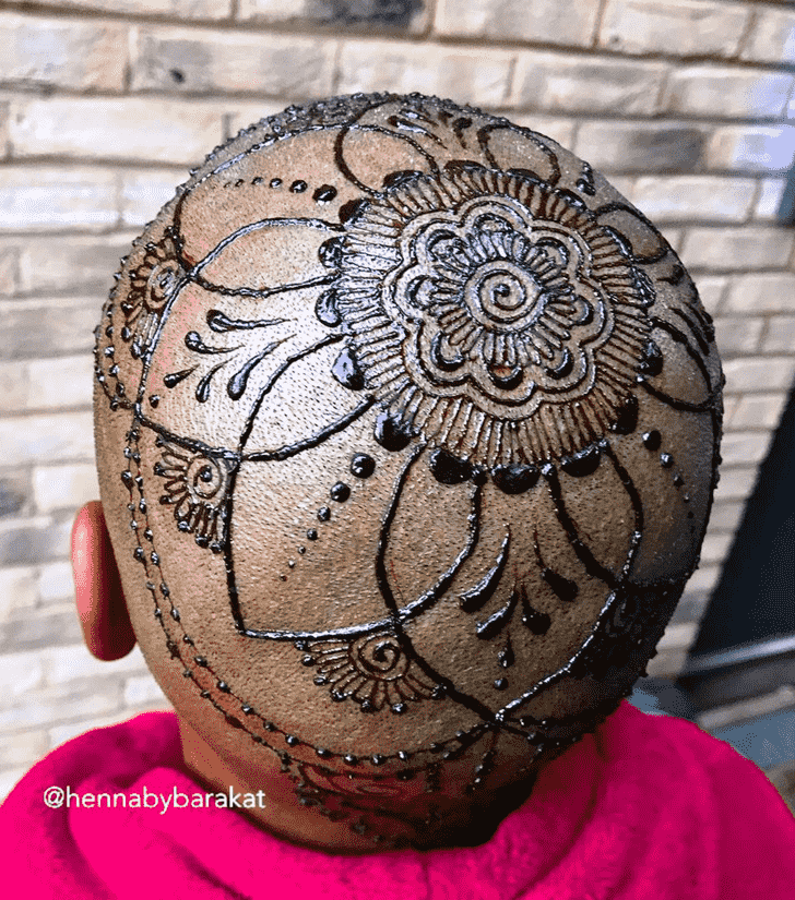 Excellent Head Henna design