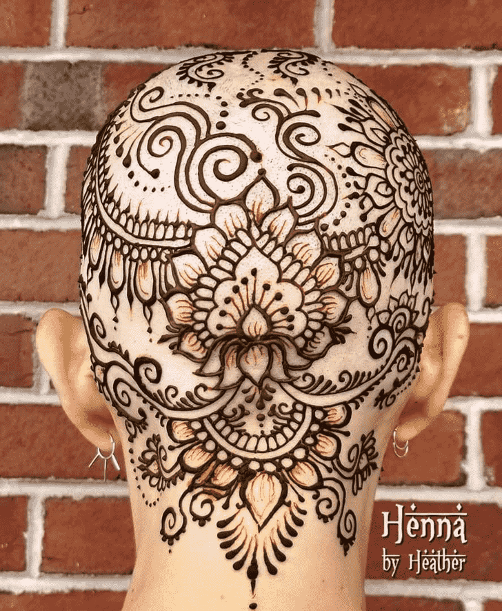 Fair Head Henna design